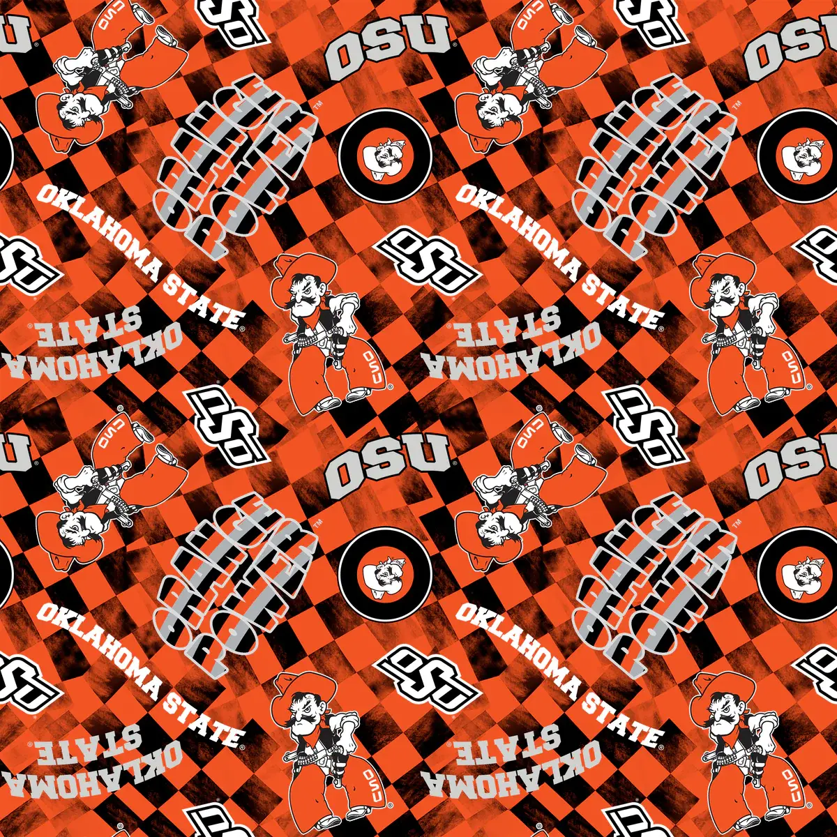 Fabric Sykel Enterprises Orange Oklahoma State University Canvas Duck Cloth by the Quarter Yard OSU1380-ORANGE