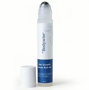 Be Bodywise Advanced Hair Density Roll-On Serum 25 ml | 5% Saw Palmetto, 3% Rosemary, 1% Caffeine Herbasome & 3% Fenugreek | Scalp Serum for Reduced Hair Fall | Men & Women