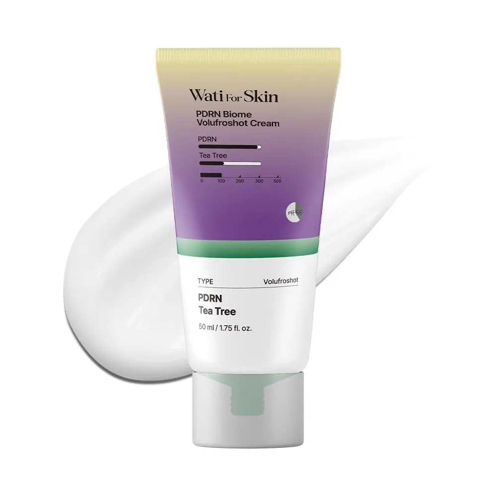 WATI FOR SKIN PDRN Tea Tree Soothing Cream – Skin Regeneration, Calming, Hydration & Elasticity Care for Sensitive Skin – 50ml
