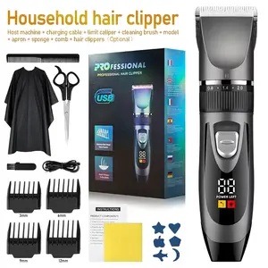 ✨Professional Hair Clipper for Home & Salon Use | Ceramic Blade for Smooth, Tangle-Free Trimming | 0.8-12mm Precision Adjustment | 10W Powerful Low-Noise Motor | USB Rechargeable + Fully Washable | Hair Trimmer Kit