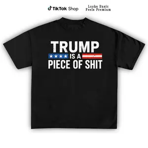 100% Cotton Trump Graphic Summer Casual Short Sleeve black Tee, Fitted Round Neck Streetwear T-Shirt, Freedom of Speech Sporty Top for Outdoor Activities