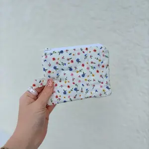Wildflower Coin Pouch, Compact Mini Pouch for Small Essentials, Portable Key & Coin Organizer