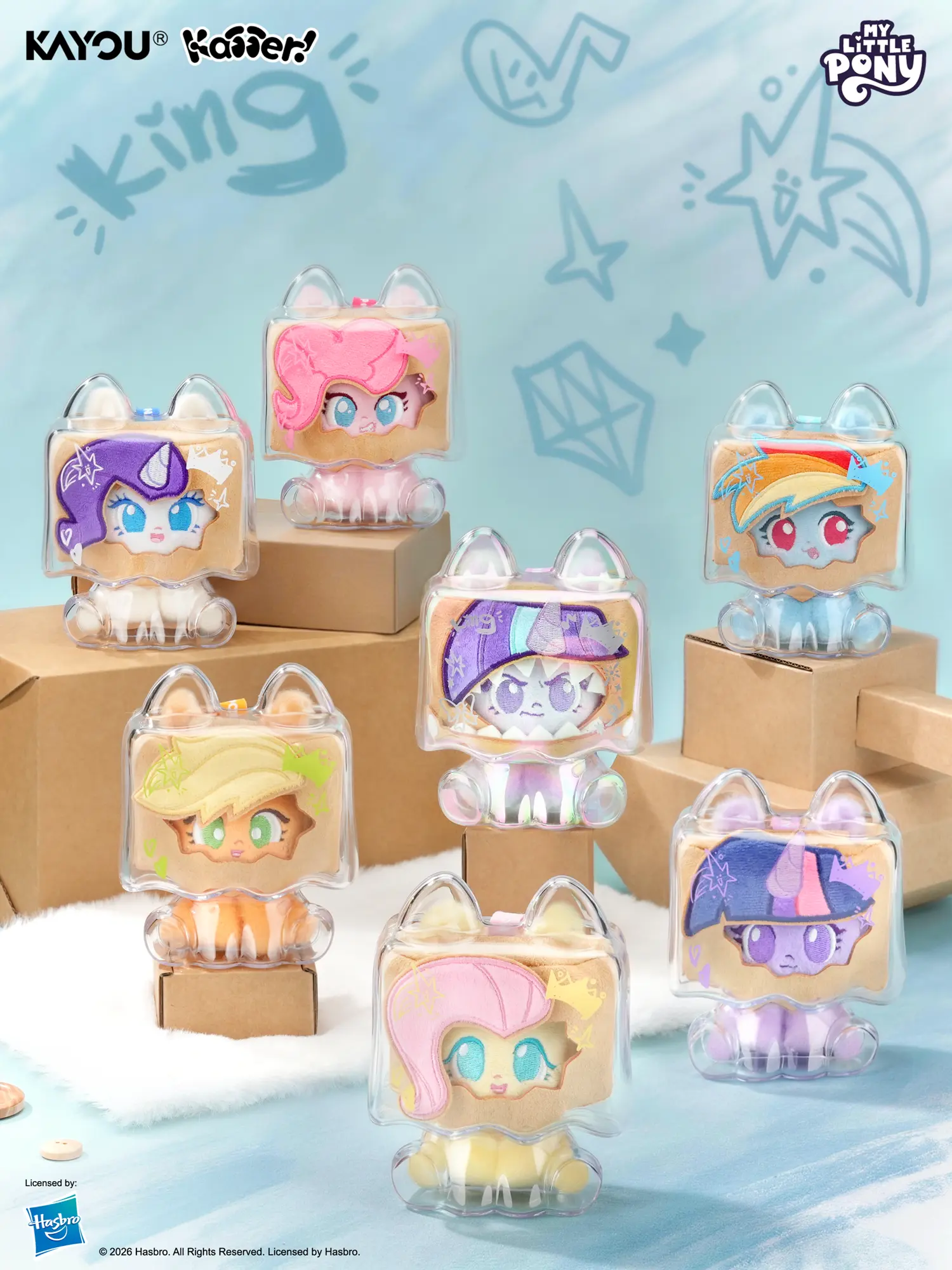 offical kayou MLP Kada plushie pendant blind box，6regular++1secret