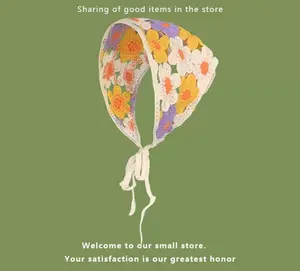 Handmade crochet, Country-style knitted headscarf, triangular scarf, hairband - cute style for outings. Sweet handmade hair accessory with crochet patterns. Suitable for leisure occasions such as traveling, picnics, dates, and music festivals.under $5