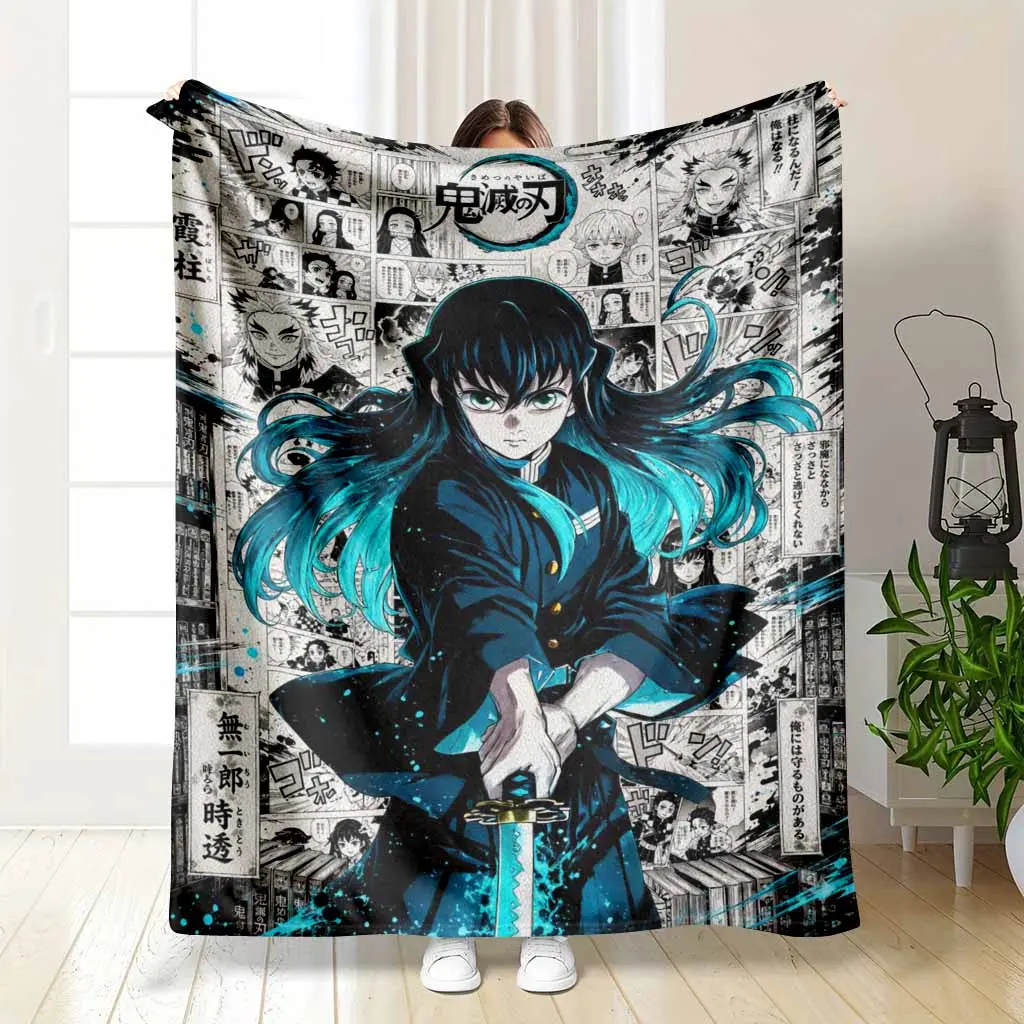Anime Wall Art Tapestry Muichiro Tokito Manga Print Nonslip Floor Mat Soft Comfortable Absorbent Machine Washable Home Decor for Living Room Bedroom Gaming Room Dormitory Gift