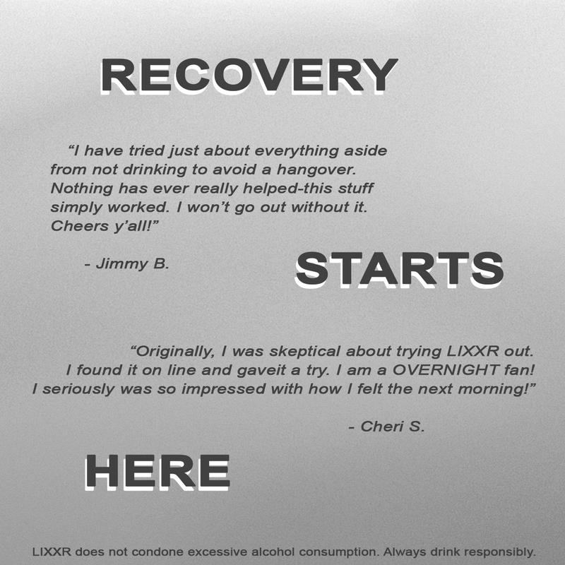 LIXXR Post-Alcohol Recovery - 10 Pack - 4 Capsules per Sachet - Travel-Ready Supplement