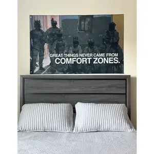New No Comfort Zones Motivational Flag College Flag Banners Room Decor Tapestries Wall Mural Aesthetic Wall Hanging Tapestry valentine's room accessories, Wall Art