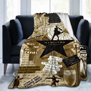 Hamilton Music Dreamer Flannel Blanket-Comfortable all seasons, ideal for home, office, or car, and a perfect birthday and holiday gift.