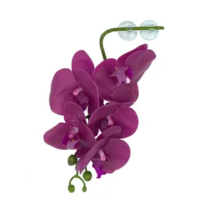 Orchid Reptile Decor - Purple - Realistic Artificial Hanging Orchid for Reptile Enclosures