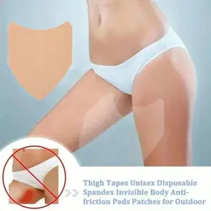 5/10 Pcs Thigh Chafing Patches, Travel & Outdoor Must-Have Thigh Anti-Chafing Patches,No Roll Edge Anti Chafe Thigh Tape Invisible Breathable Waterproof and sweat-proof Disposable & Portable For All Day Wear