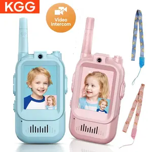 Children Video Walkie Talkies 2.0-Inch Ips Screen, 2.4G Wifi Connection Video Call, Fun Voice-Changing, a Cute Pair Of Kids Intercom For Long-Distance Communication Adventure, Transceivers Interactive For Boys Girls, Student Walkie-Talkies Outdoor Camping