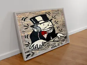 Alec Monopoly - Dj Monopoly - Canvas Wrap | UV Printed Poster | Floating Framed Canvas | Framed Art Decor | Acrylic Print Wall Art Decor, Gift  Home House Decor, Birthday Gift Dorm, Handmade, Custom Made