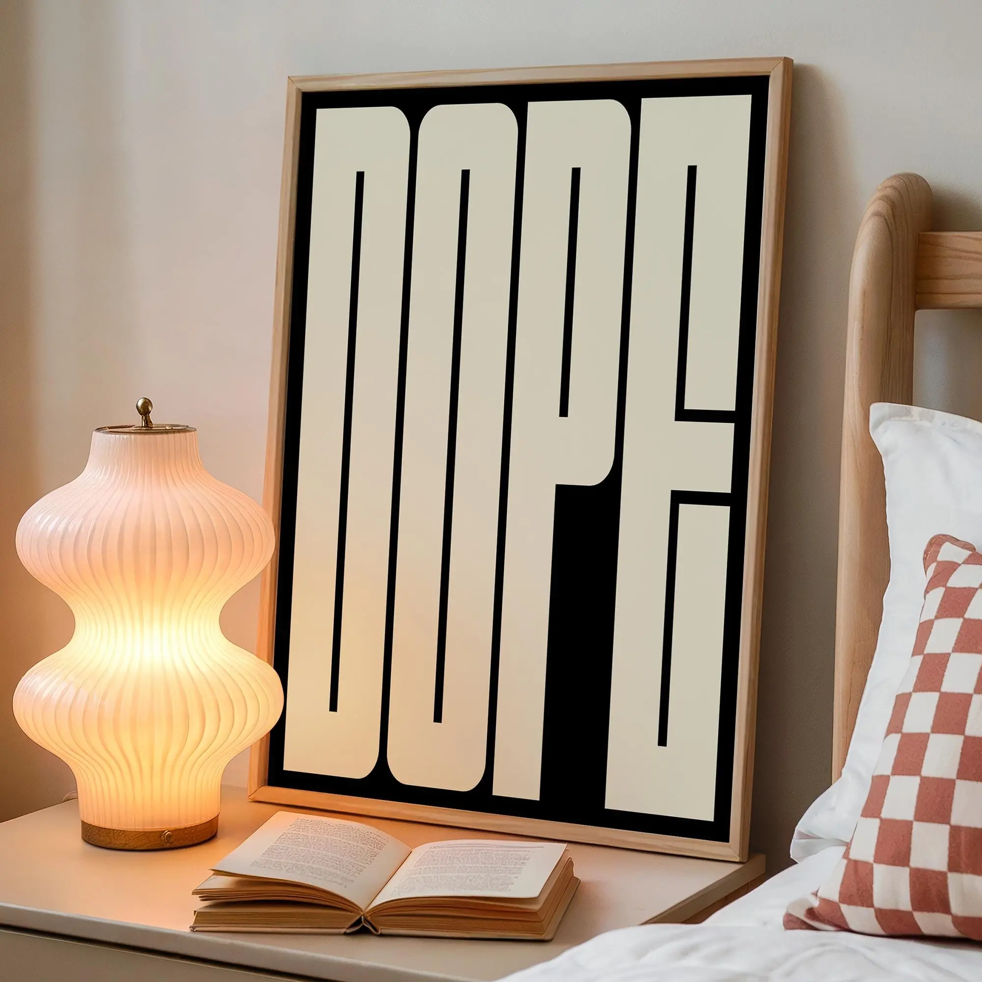 Dope Text Art, Minimalist, Wall Art for Home, Modern Typography, Inspirational Decor, Bold Lettering Poster Design, Unframed Print Only