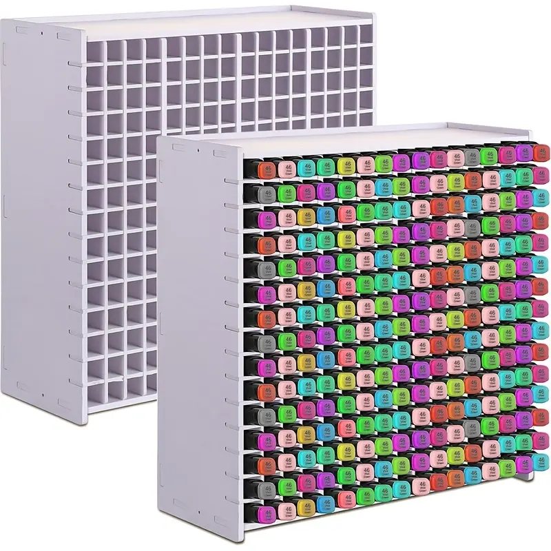 Art Pencil Shelf, Desk Organizers, Art Supply Organizer with Compartments, 72/120/180/240 Removable Divider Design - Suitable for Tabletops, School Supplies, and Halloween or Christmas Graffiti Pens and Card Organizers