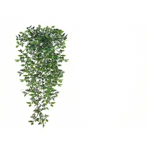 Artificial Hanging Plants Set, 2 Pieces Fake Greenery for Wall Home Living Room Indoor Outdoor Decor, DIY Wreath Christmas Garden Decoration, Artificial Faux Greenery