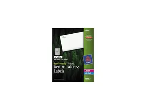 Avery 48467 EcoFriendly Labels, 1/2 x 1-3/4, White, 8000/Pack
