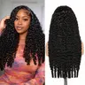 Bling Hair Burmese Curly Wig for Black Women 13x6 Transparent Lace Front Wigs Human Hair 180 Density HD Lace Frontal Human Hair Pre Plucked Deep Wave Water Wave Curly Human Hair Wigs with Spiral End Natural Color