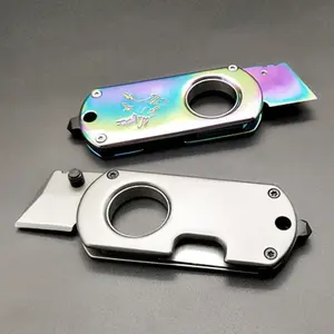 1Pc Key Ring Mini Multi-Tool, Compact Portable EDC Utility Tool, Sharp Small Cutting Device for Package Opening & Fruit Prep