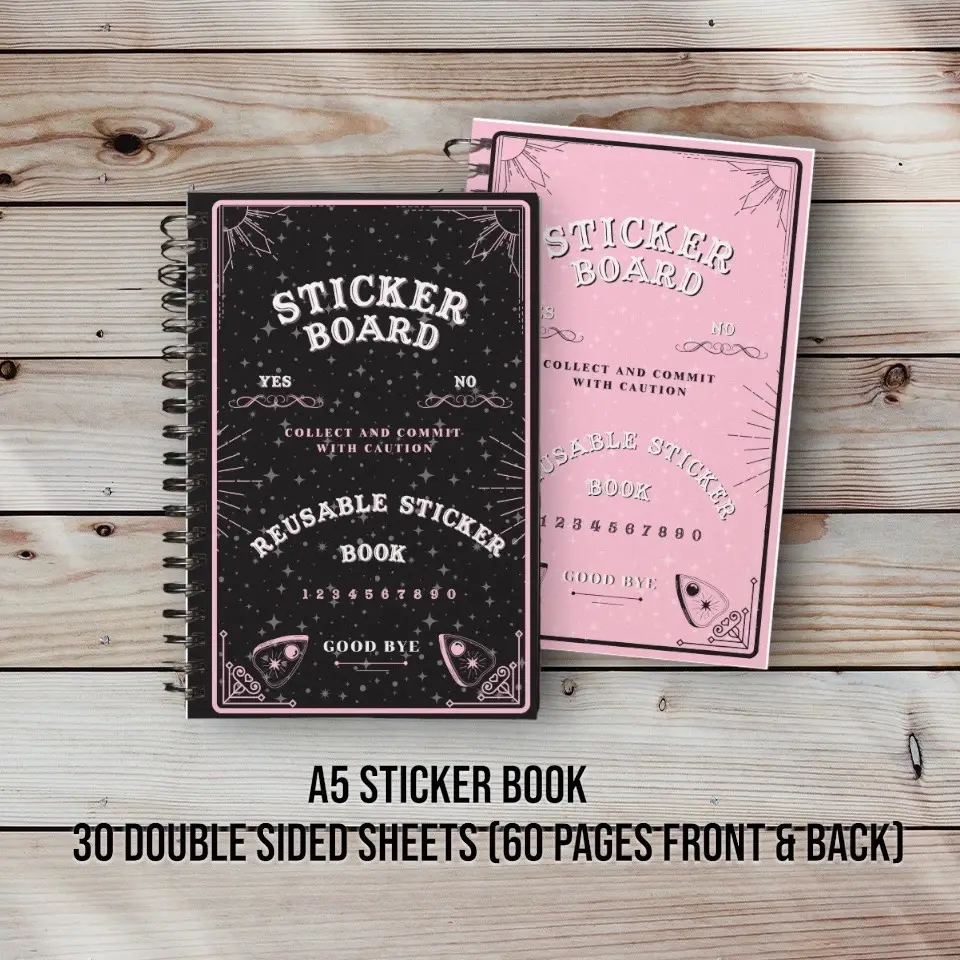 Sticker Board Ouija Theme Reusble Sticker Book book journal