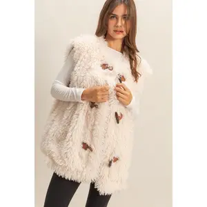 Toggle Faux Fur Vest