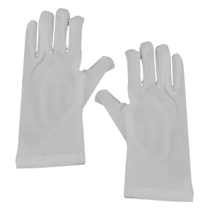 White Costume Gloves | Comfortable, Stretchy & Reusable Gloves for Magician, Santa & Cosplay - Classic Formal Accessory for Kids & Adults - One Size Fits Most