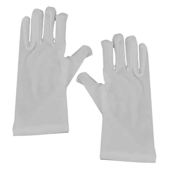 Dress Up America White Costume Gloves - Polyester Material, Versatile for Formal Costumes & Halloween Accessories, Size Fits Most
