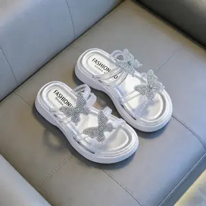 Girls Sandals Summer Open Toe Korean Princess Style Beach Slides Cute Versatile Student Footwear