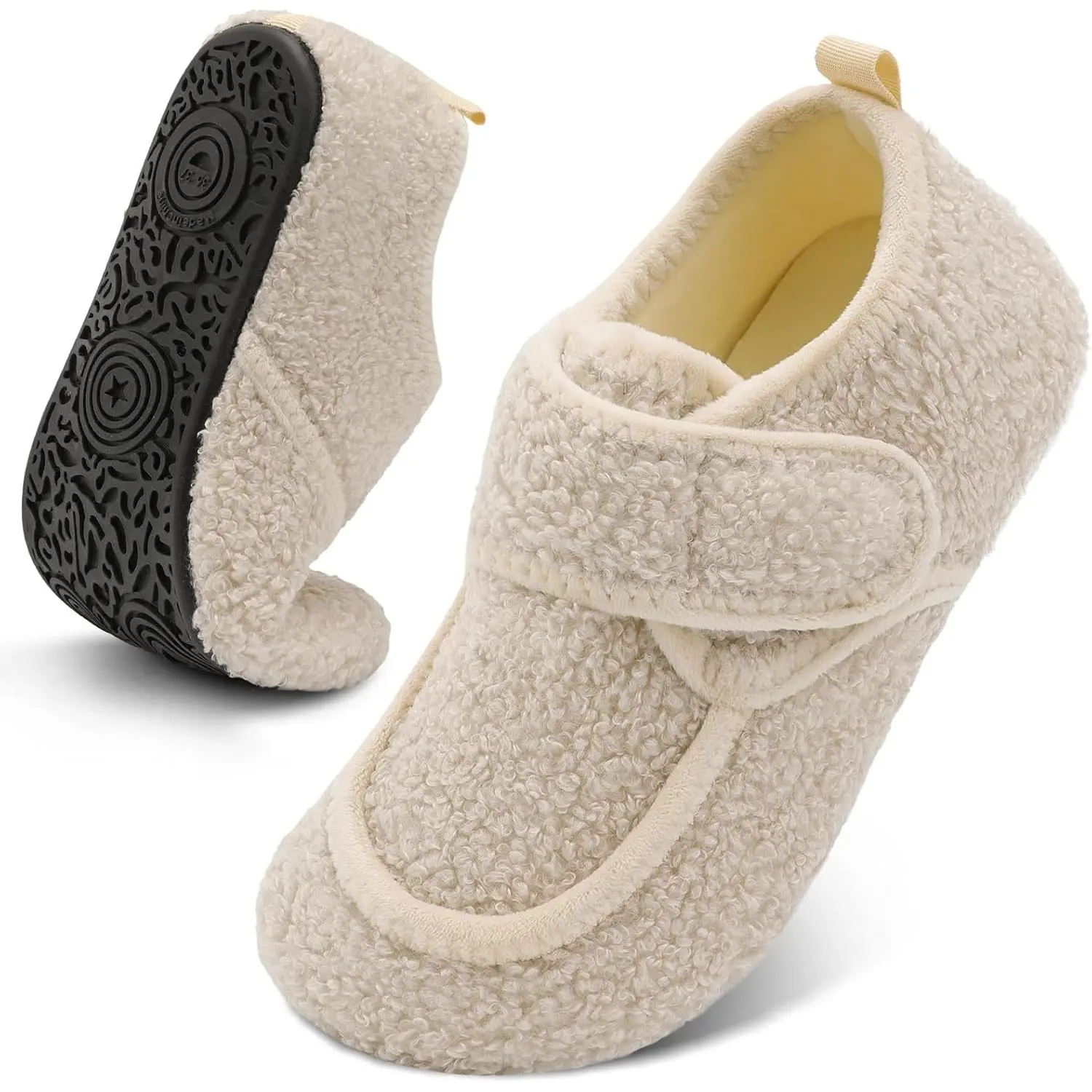 ns Mens Slippers Diabetic House Slippers for n Men Wide Indoor Slip on Barefoot Adjustable Orthopedic Neuropathy Arthritis Edema Plantar Fasciitis Slipper Socks