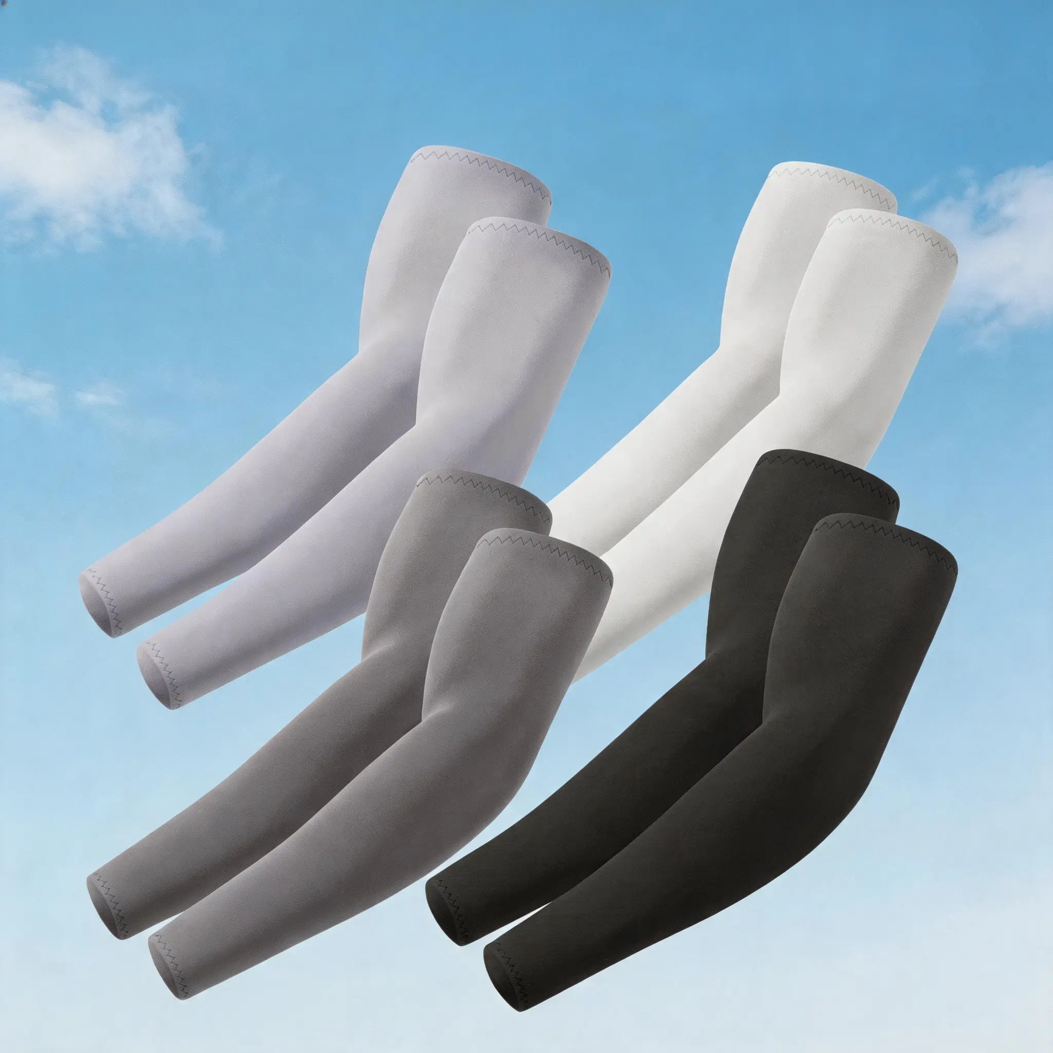 Unisex Compression Arm Sleeves with UV Sun Protection, Cooling Moisture-Wicking Elbow Brace for Cycling, Running & Golf, Arms