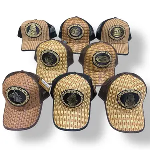 Gorra de Caballos y Jinetes Cachucha de Palma Vaquera Charra artesanal con malla ajustable Vaquero Horses and Riders Palm Style Trucker Hat Western Style