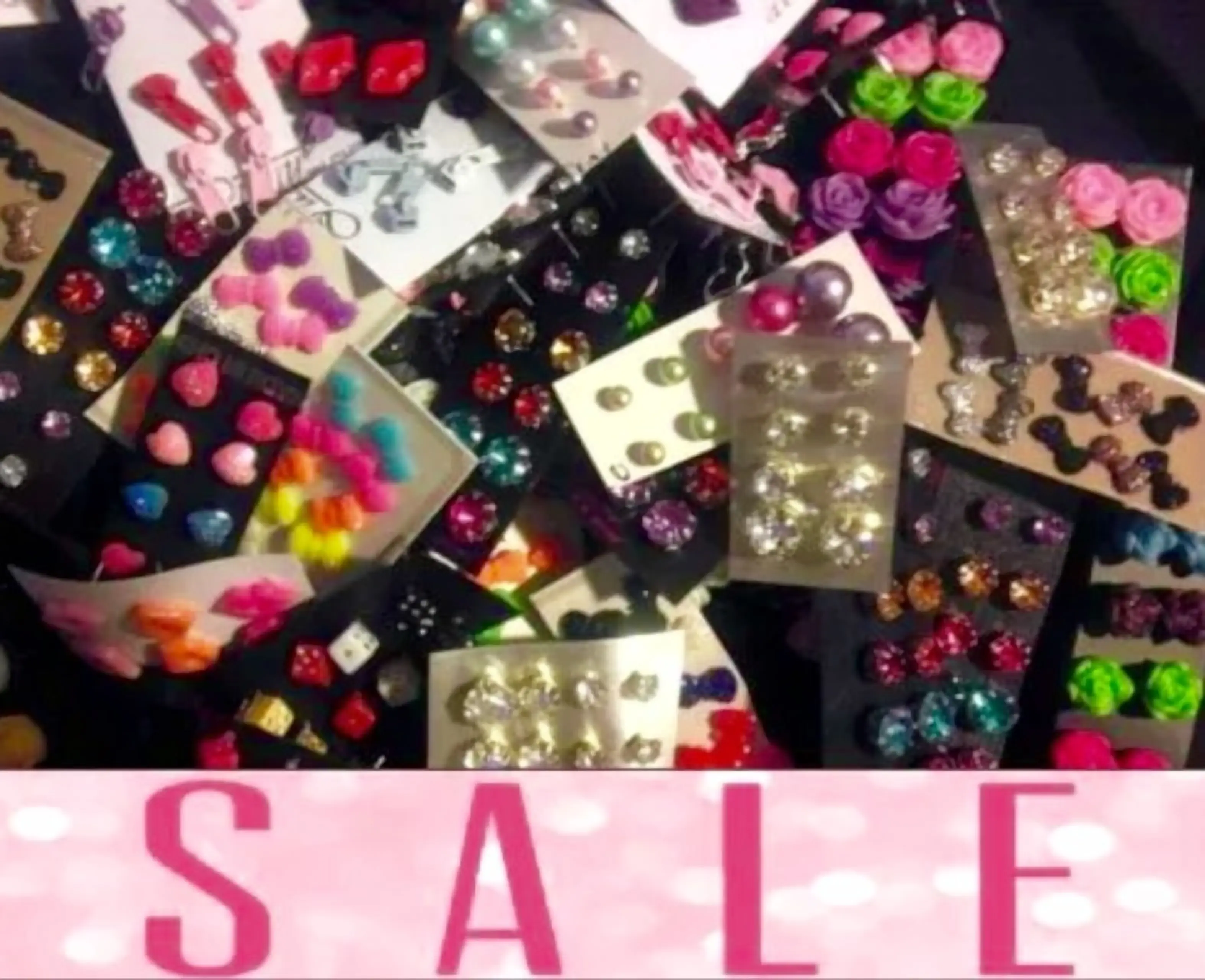 Wholesale Lot of 100 Pairs of Assorted Stud Earrings Wholesale Jewelry Lot