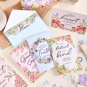 21 PCS Greeting Card Set With Envelopes Vintage Stationery Botanical Floral Greeting Cards Quote Cards For Thank You, Birthday Party, Wedding Invitations, Includes Writing Paper & Sealing Stickers Office Supplies