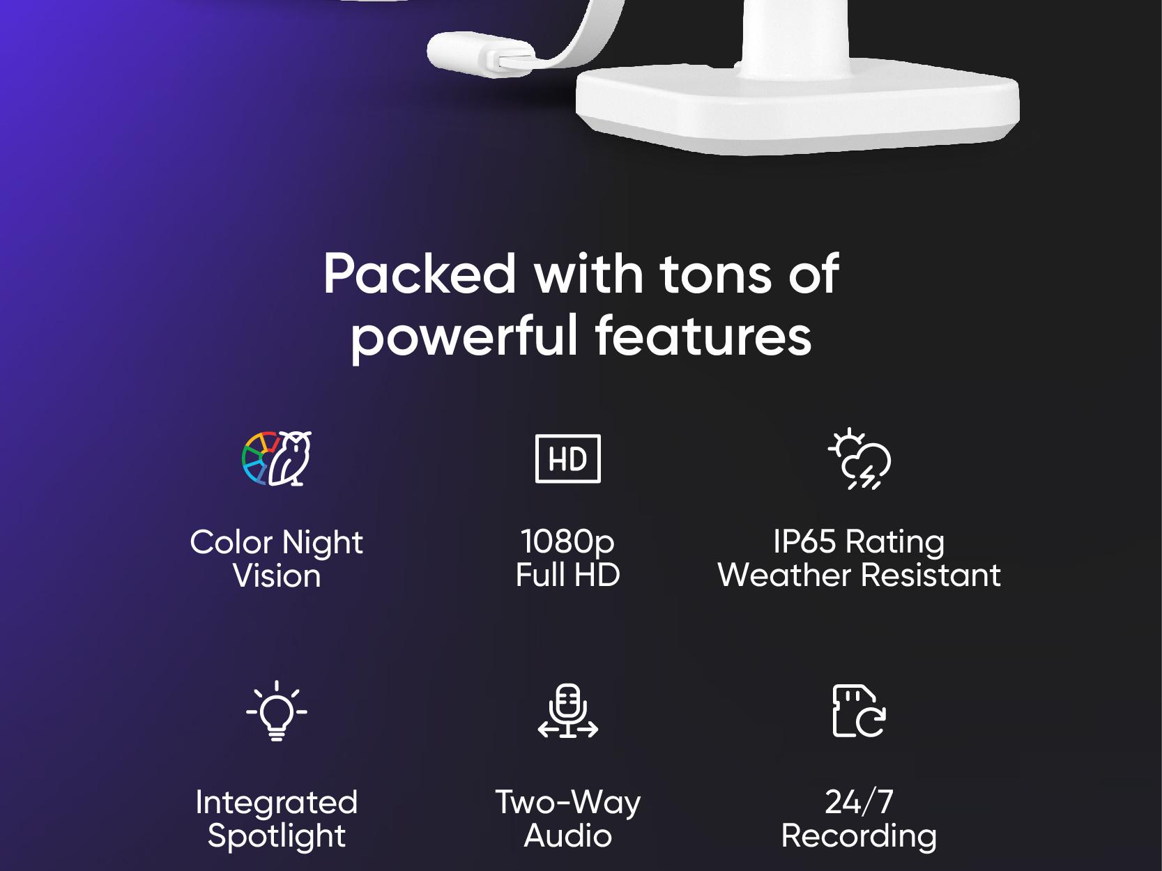 Wyze Window Cam OG — Wired HD Smart Home Security Camera with Window Mount, Alexa & Google Assistant, Color Night Vision, 24/7 recording with Micro SD card (not included), Surveillance Systems