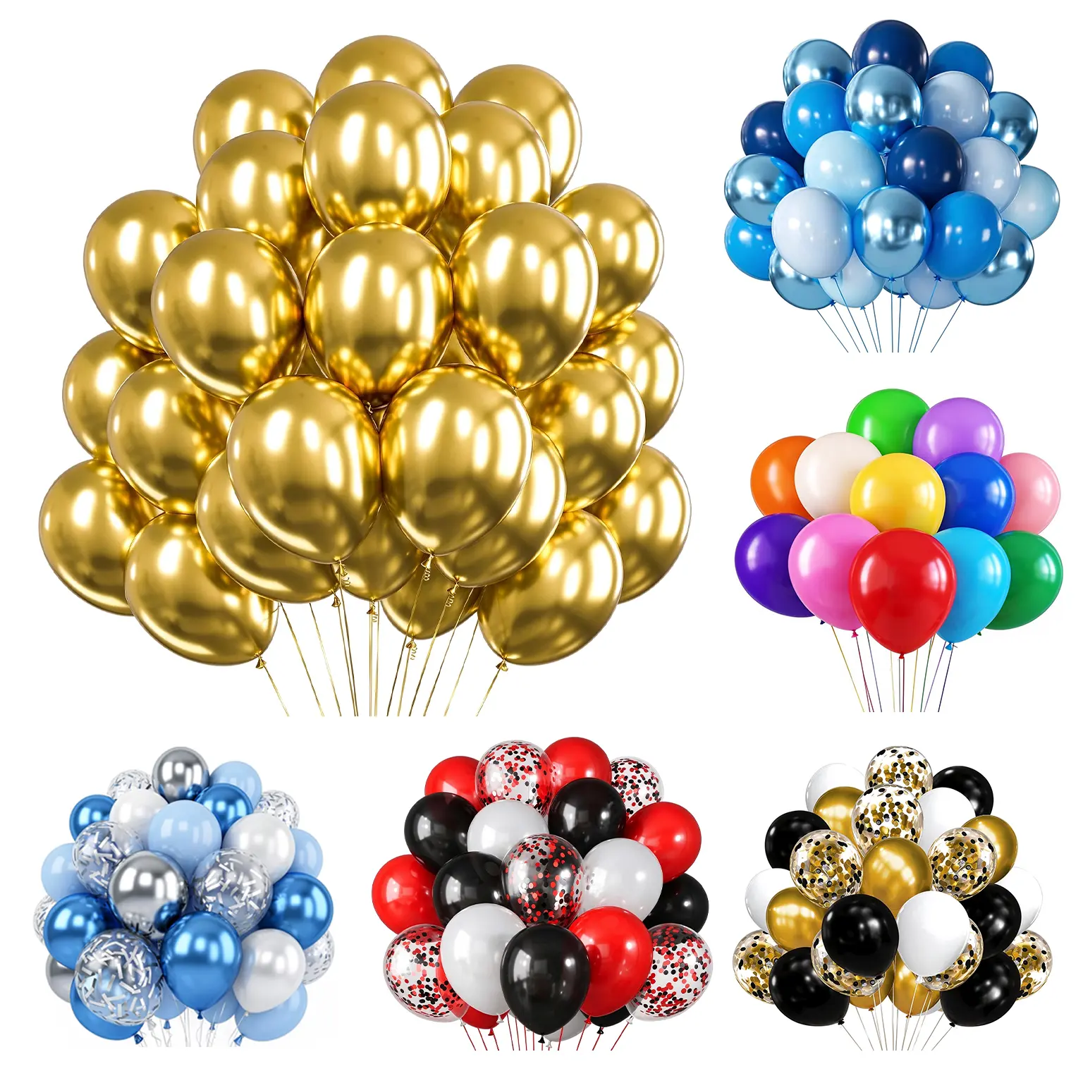 AsBalloon Latex Balloons, Multiple Colors, Sizes & Pack Quantities for Birthday, Wedding, Graduation, Holiday & Event Decorations