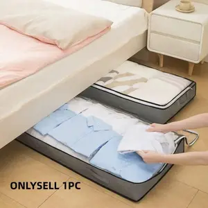 Non-Woven Fabric Bag for Home Organization, Foldable Flat Storage Box, Clothes and Blankets Organizer, Space-Saving Household Essentials