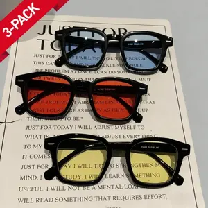 2026 NEW 3-Pack Unisex Retro Cat Eye Rectangle Sunglasses Vintage UV400 Protection Sun Glasses for Daily Outings & Casual Wear