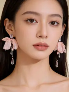 Elegant Floral Fringe Earrings, Unique Design, Versatile Jewelry, Perfect for Parties, Weddings, Birthdays, Gifts, DIY Creative Ear Cuffs