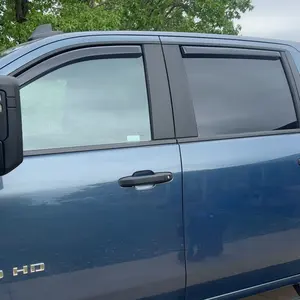 Nilight In-Channel Aerodynamic Rain Guards - Custom Look Upgrades Exterior Trim, All-Weather Vent Sun Visors for Chevy Silverado/Sierra 2500HD/3500HD 2020-2026 Crew Cab, 4PCS Truck Vehicle Accessories That Helps Cut Window Fogging