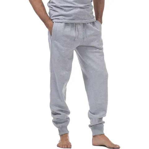 Pro Club Men's Navy Fitted 9oz Medium-Weight Cotton Blend Fleece Workout Jogger Sweatpants - Comfortable for Street Fashion, Sports Casual Wear, Sweatpants Cotton