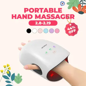 CINCOM Portable Hand Massager with Comfort Heat - Cordless, Adjustable Settings, Auto-Off, White, Black, Pink, Blue, Perfect Gift for Families, Men & Women - Ideal for Black Friday, Thanksgiving, Christmas, Birthdays & More