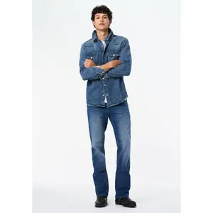 Shane Men's Denim Shirt, Indigo - BM26070