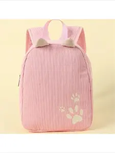 Corduroy Kindergarten Backpack for Boys Girls Cute Solid Color Children's School Bag Multi-Color Kids Gift with Adjustable Strap