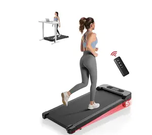 Incline Walking Pad, 4 in 1 Under Desk Treadmill with Remote Control and LED Display, Compact Treadmill for Home & Office, Black