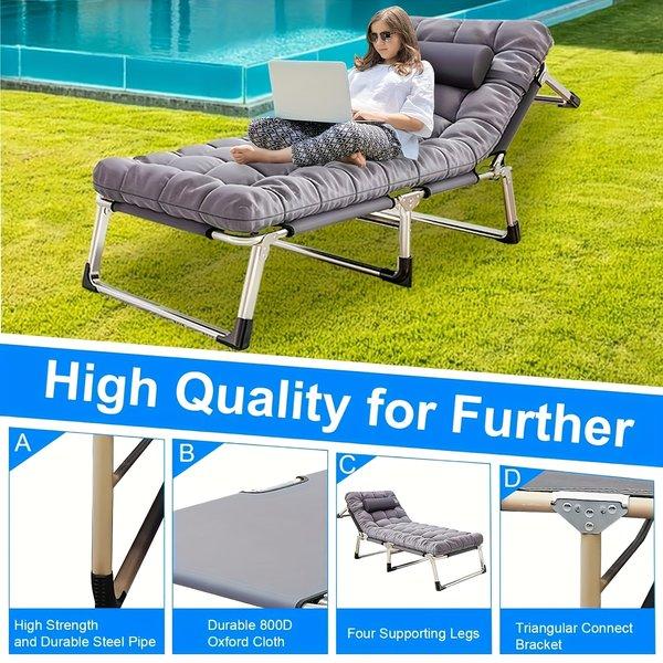 Heavy Duty Folding Bed with Mattress – Portable Guest Bed 450–600 lbs Capacity, Foldable Space Saving Design, Comfortable Sleeping Cot 8–10 ft