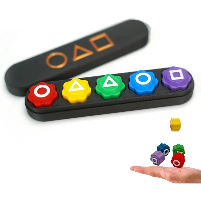 🎉【Gonggi Game Set】With Lid for Easy Storage & Carry | Fillable Pieces for Adjustable Weight | Squid Gonggi Korean Game | Perfect Party Game & Gift!