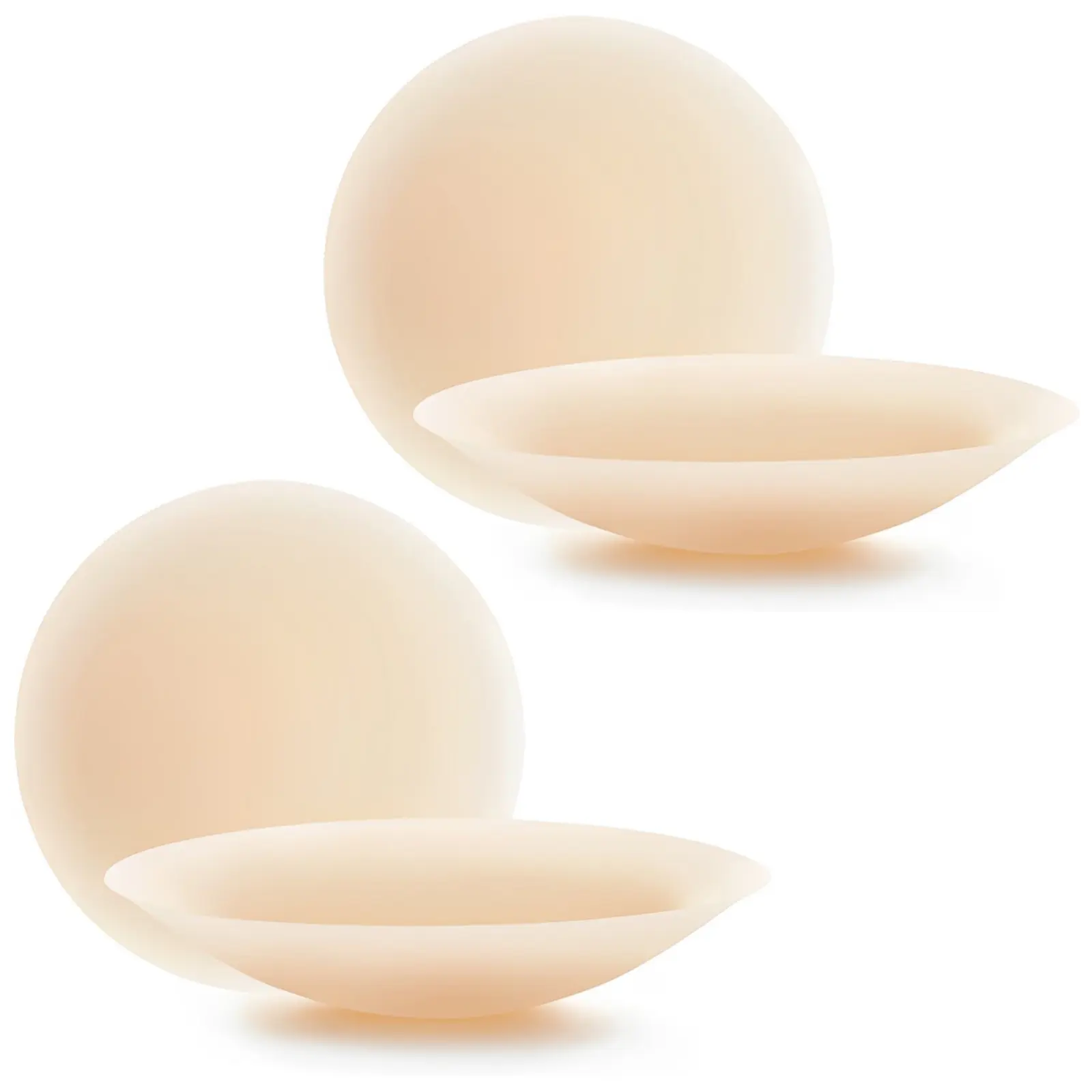 Women's Reusable Silicone Nipple Covers, 2-Pair Grippy Non-Sticky Seamless Non-Adhesive Strapless Bra Accessories for Braless Wear