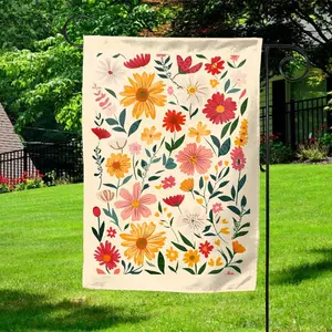 Subtle Anti-Tr^mp Boho Floral Garden Flag Resist Yard Decor Fdt Liberal Banner Political Sign For Democrats Outdoor Protest Flag Ngpn14