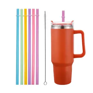 Reusable Jelly Style Straws, 12pcs Straws with 1 Count Cleaning Brush, Drinking Straw for Festive Party Decoration Supplies