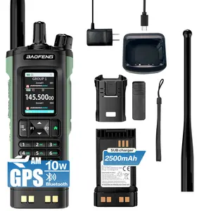 BAOFENG UV-32 Ham Radio Handheld, 10W Walkie Talkie with GPS, Bluetooth, APP Programming, Multi-Band, Wireless Copy Frequency, Type-C Rechargeable (UV 32 Baofeng/Baofeng UV 32)