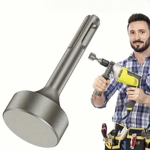 Manual Impact Drill, Electric Hammer Round Handle, Square Head Steel Hammer for Grounding, Reinforcement, and Fence Post Installation, Heavy Duty Industrial